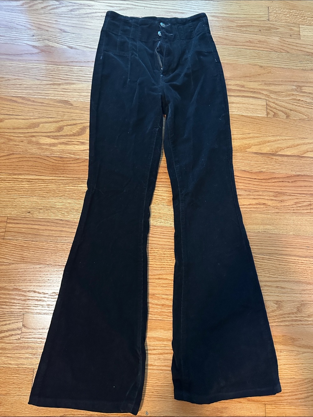 We The Free Black Corduroy Flare Pants